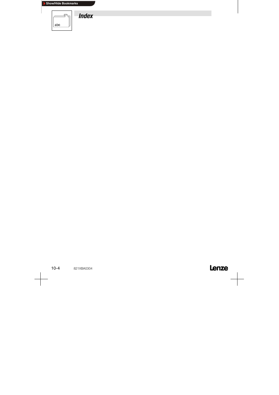 Index | Lenze 8210 series User Manual | Page 70 / 70