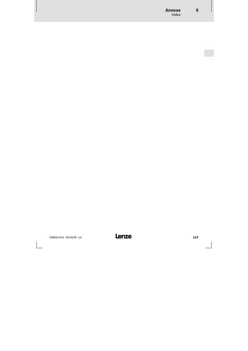 Lenze EPM-H515 User Manual | Page 137 / 138