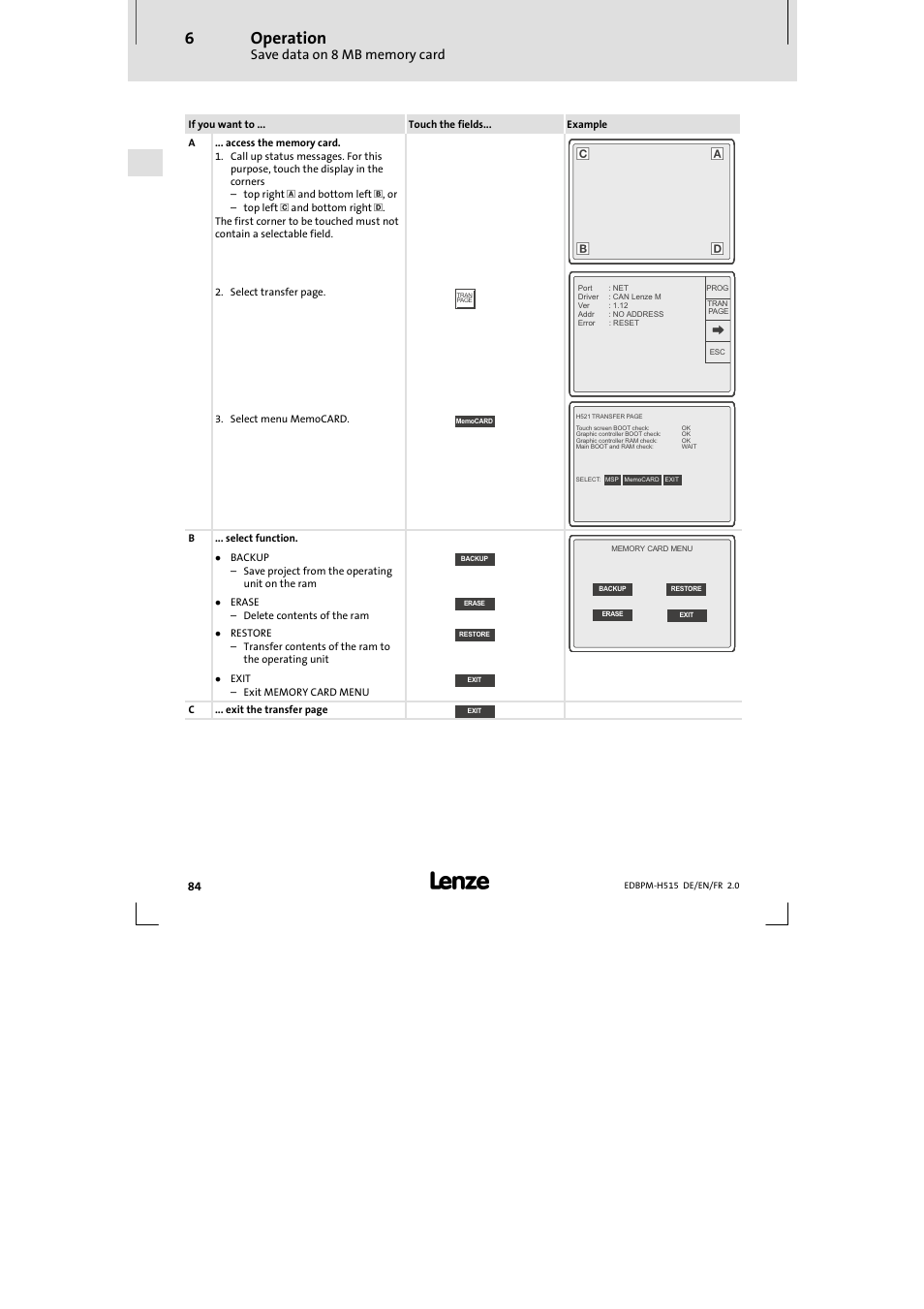 Operation | Lenze EPM-H515 User Manual | Page 84 / 138