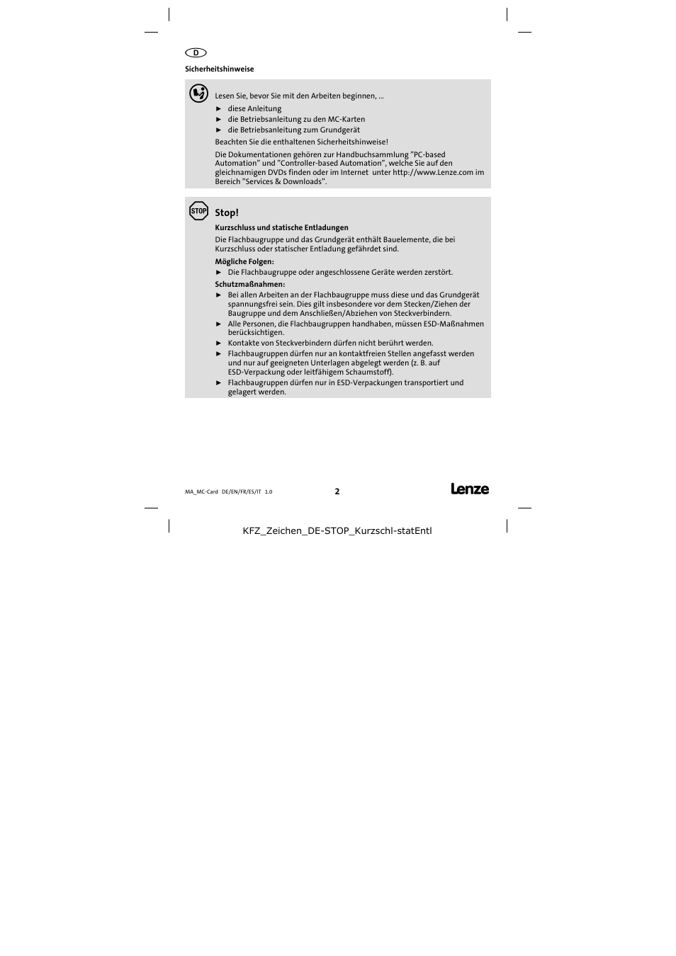 Lenze MC−xxx User Manual | Page 2 / 8