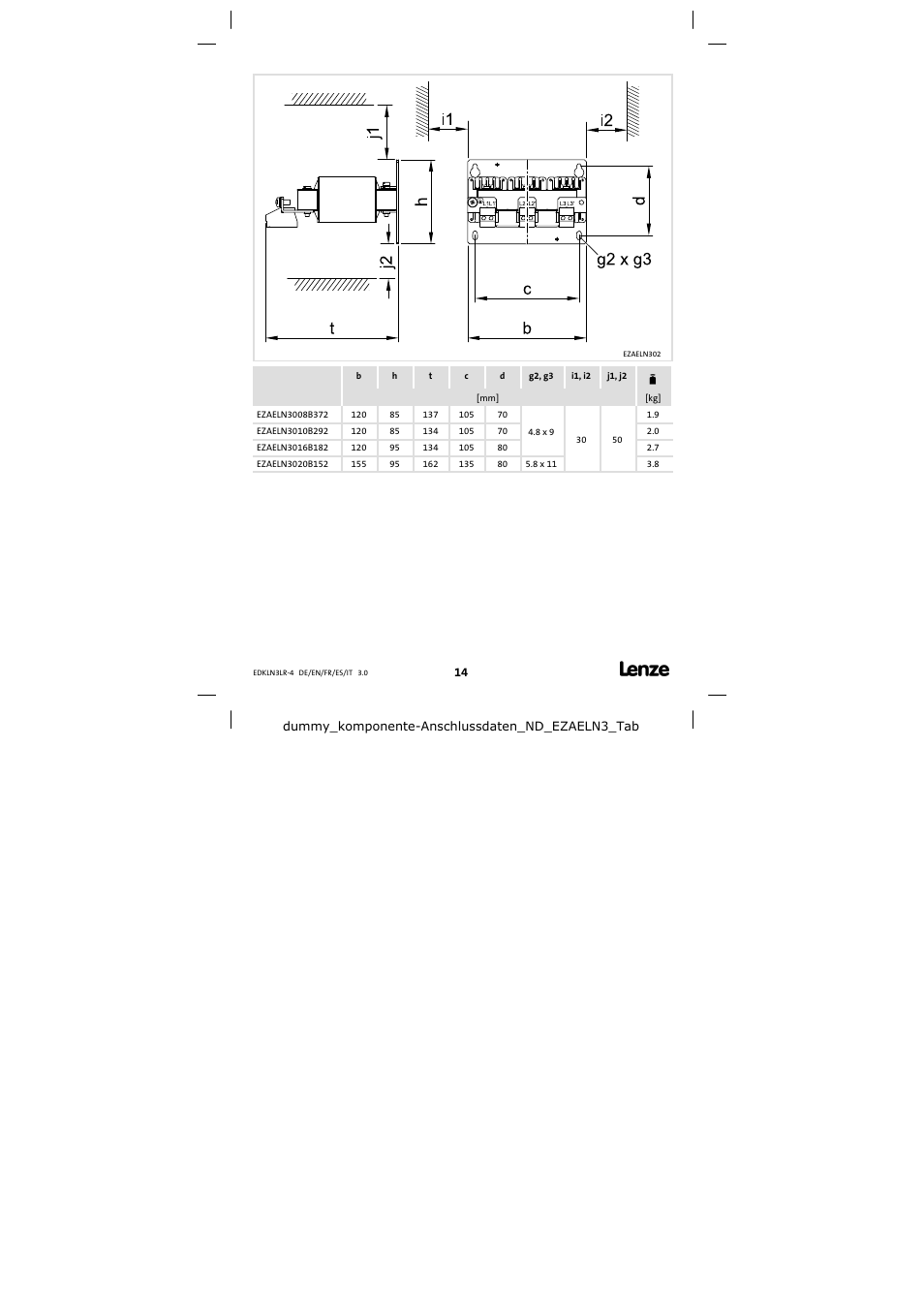 Lenze EZAELN3 User Manual | Page 14 / 20
