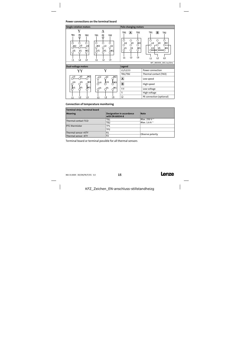 Lenze MHERA Three-phase AC motors User Manual | Page 15 / 36