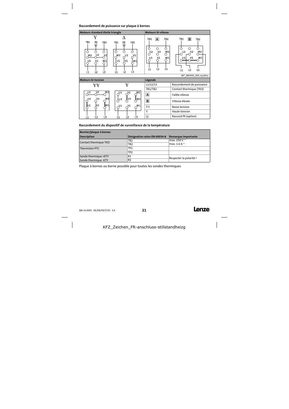 Lenze MHERA Three-phase AC motors User Manual | Page 21 / 36