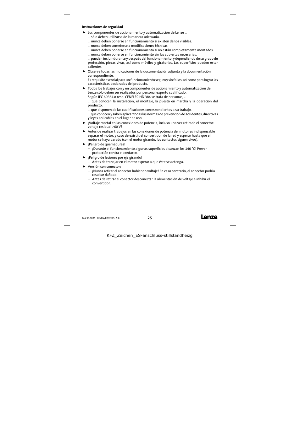 Lenze MHERA Three-phase AC motors User Manual | Page 25 / 36