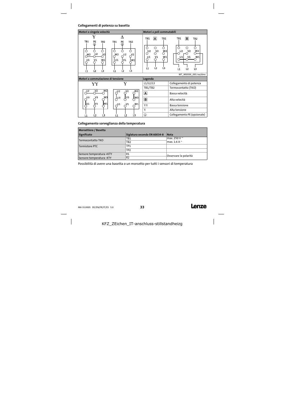 Lenze MHERA Three-phase AC motors User Manual | Page 33 / 36