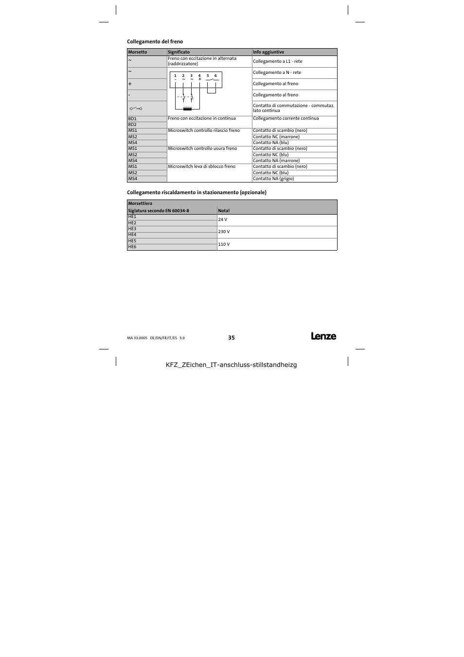 Lenze MHERA Three-phase AC motors User Manual | Page 35 / 36
