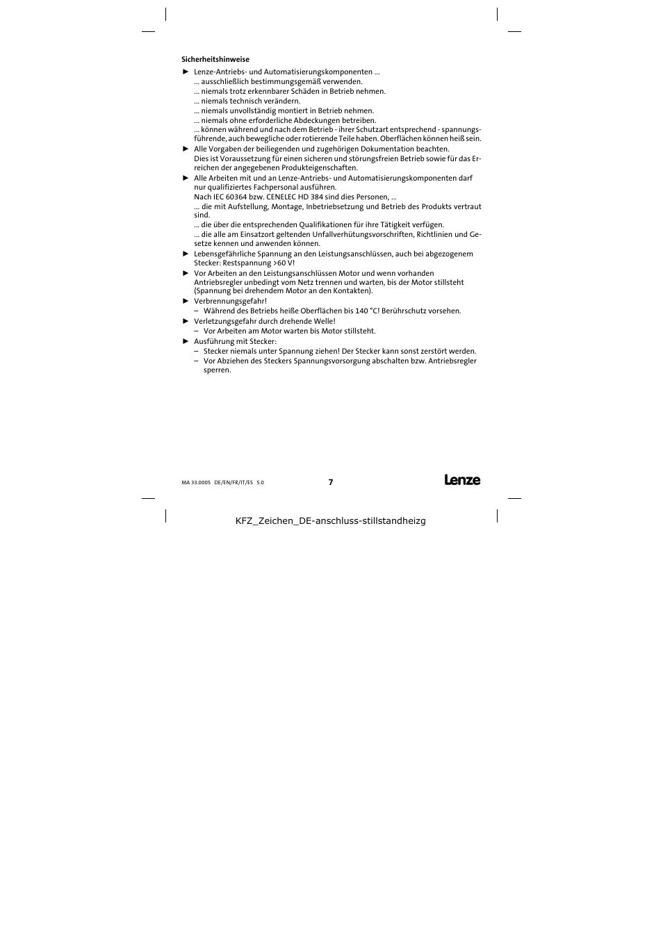 Lenze MHERA Three-phase AC motors User Manual | Page 7 / 36