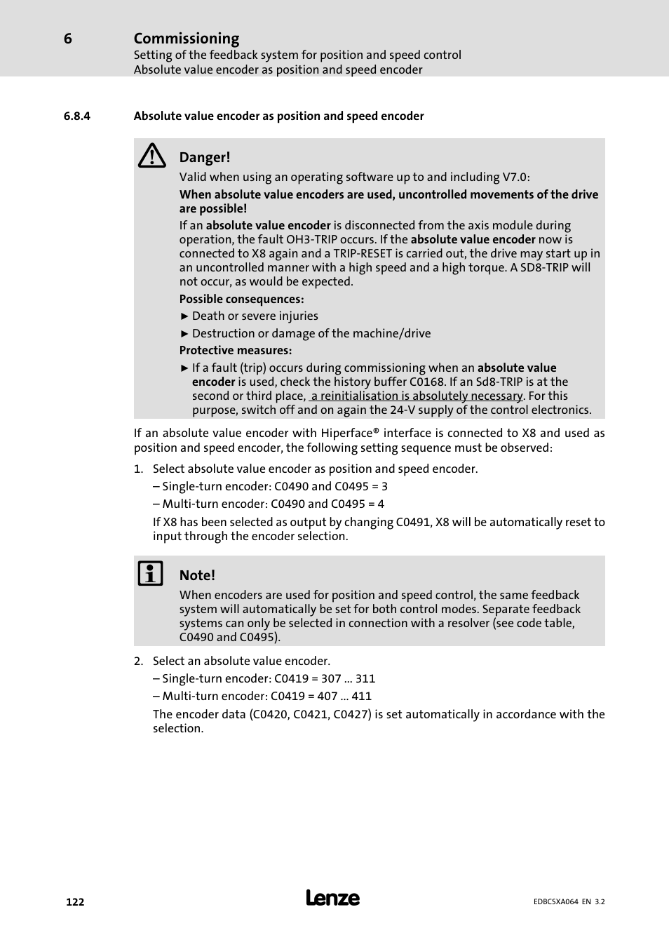 Lenze ECSCAxxx User Manual | Page 122 / 483