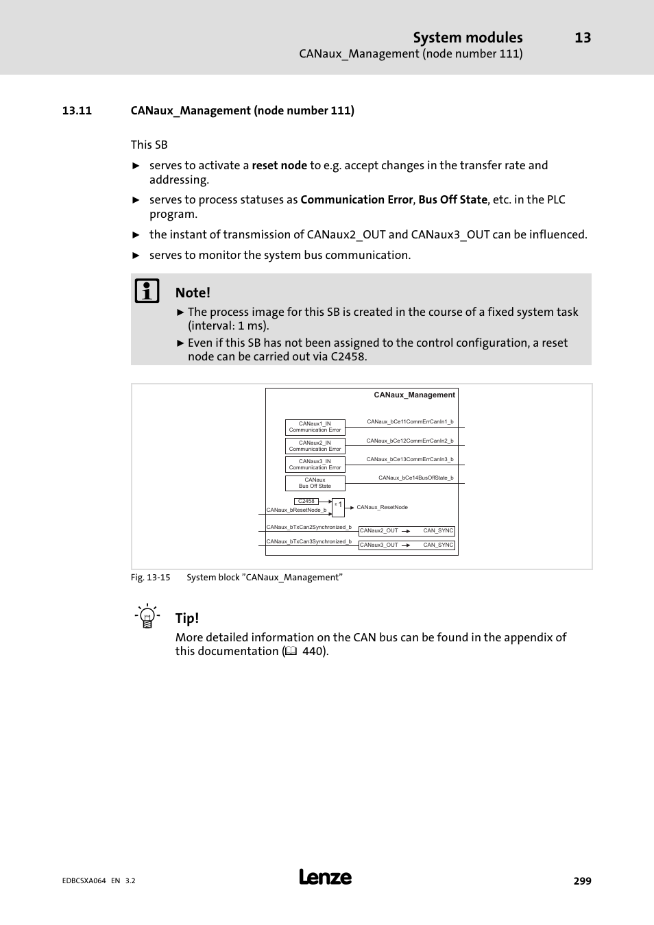 11 canaux_management (node number 111), System modules | Lenze ECSCAxxx User Manual | Page 299 / 483