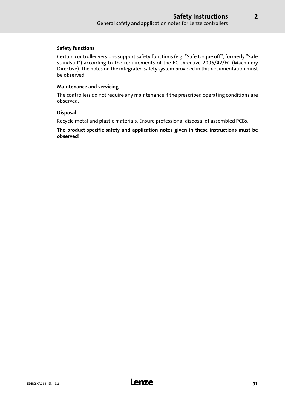 Lenze ECSCAxxx User Manual | Page 31 / 483
