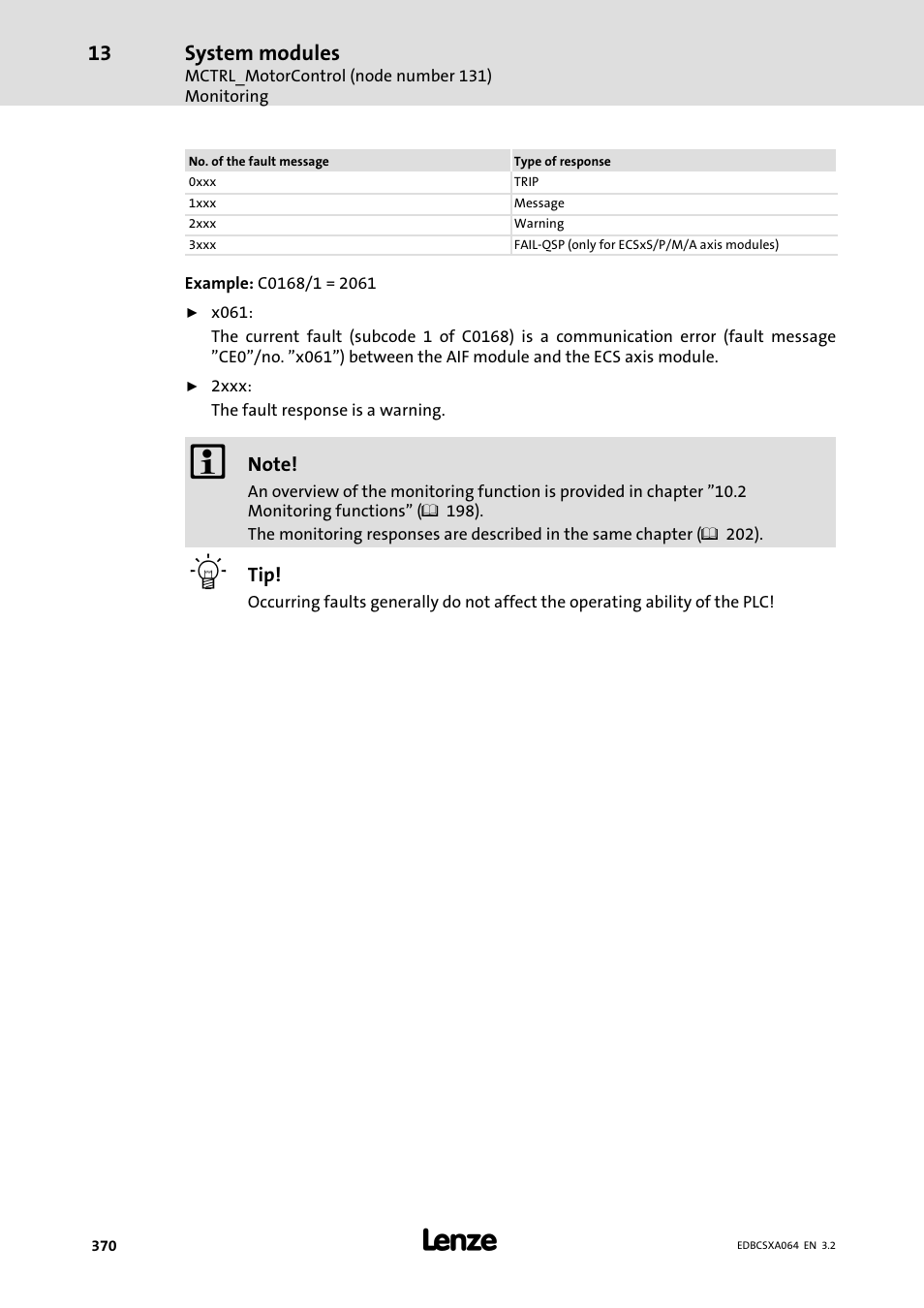 System modules | Lenze ECSCAxxx User Manual | Page 370 / 483