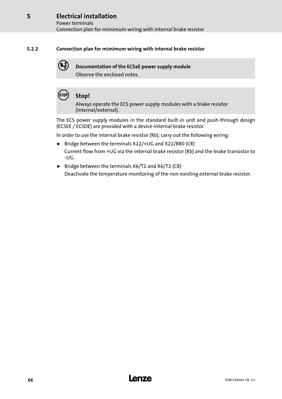 Lenze ECSCAxxx User Manual | Page 66 / 483