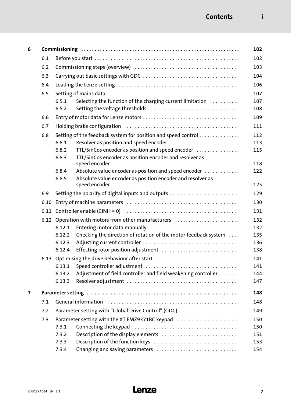 Contents i | Lenze ECSCAxxx User Manual | Page 7 / 483