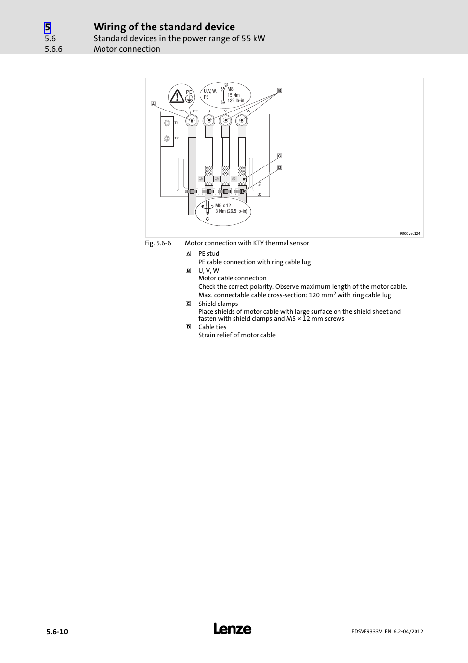 Wiring of the standard device | Lenze EVF9333−xV User Manual | Page 138 / 508