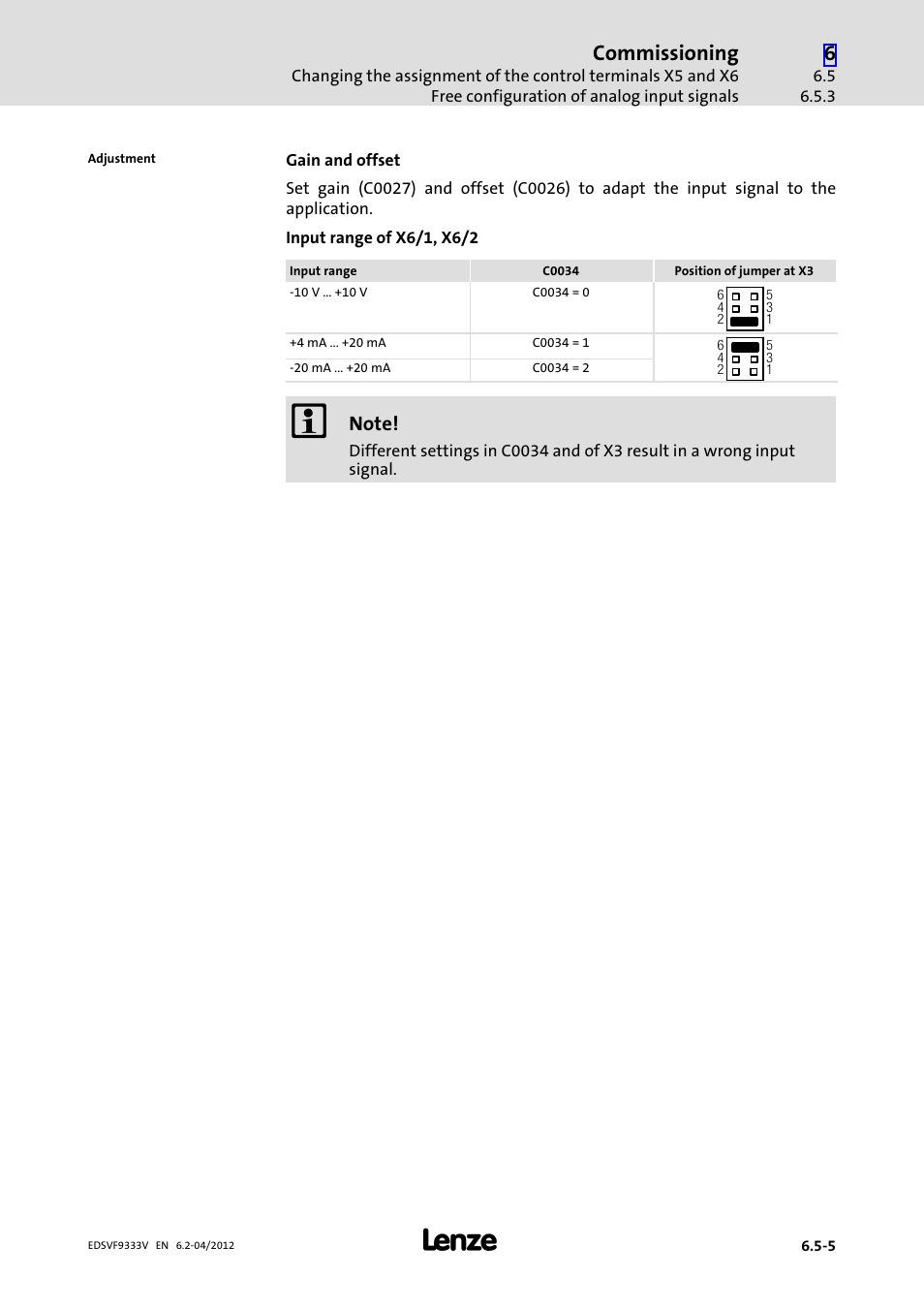 Commissioning | Lenze EVF9333−xV User Manual | Page 187 / 508
