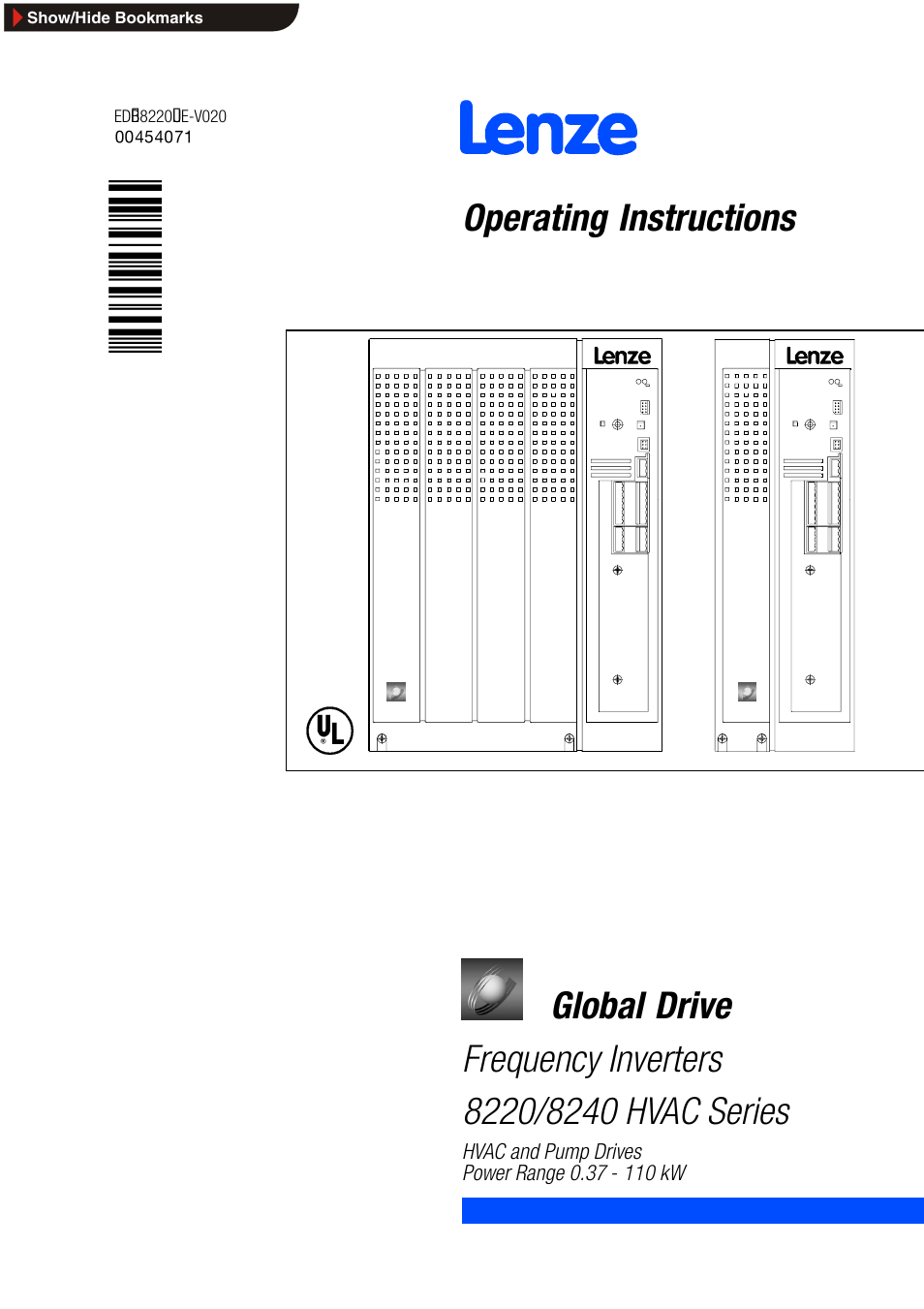Lenze 8240 HVAC Series User Manual | 92 pages