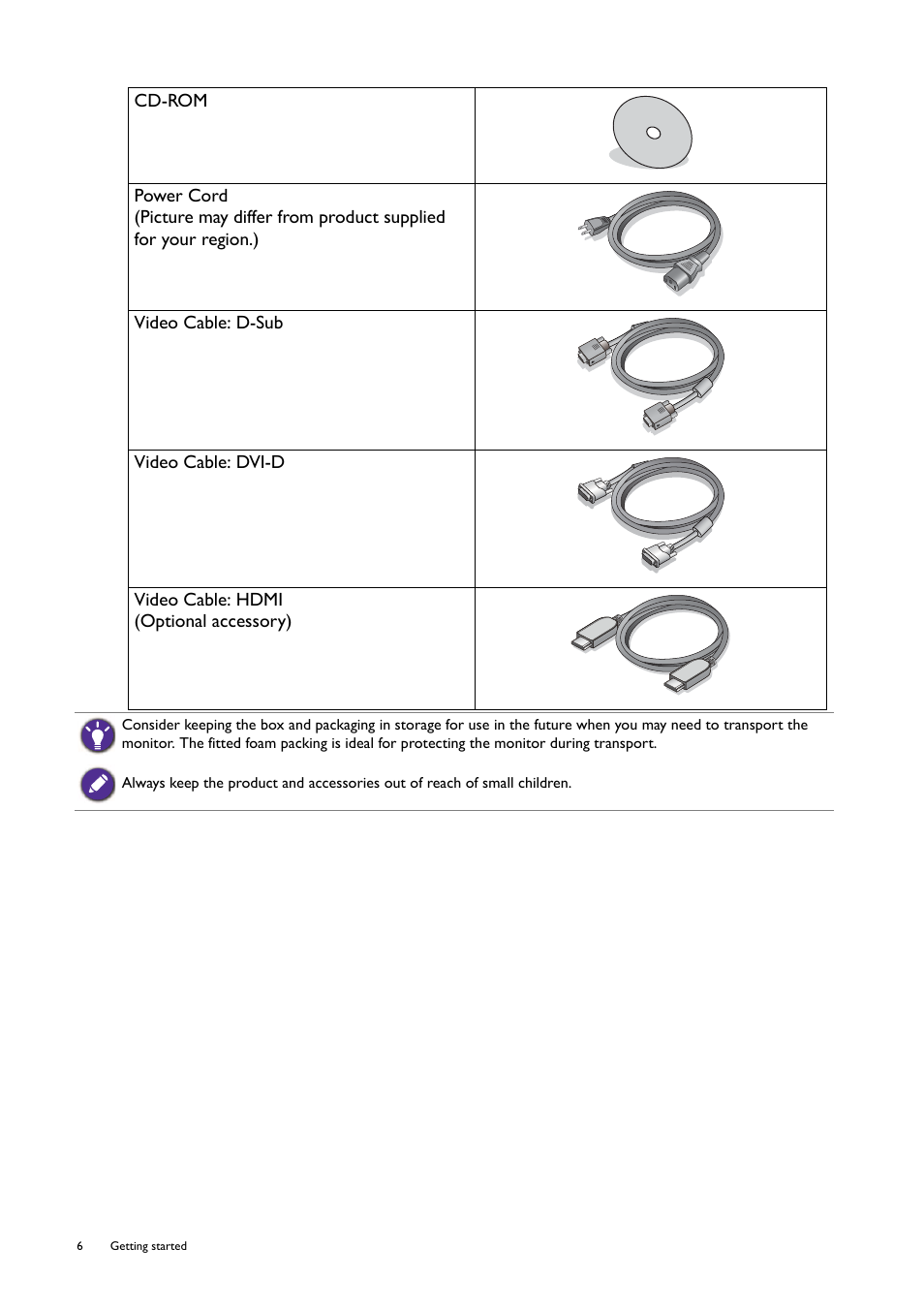 BenQ Professional RTS Gaming Monitor RL2450H / RL2450HT User Manual | Page 6 / 45