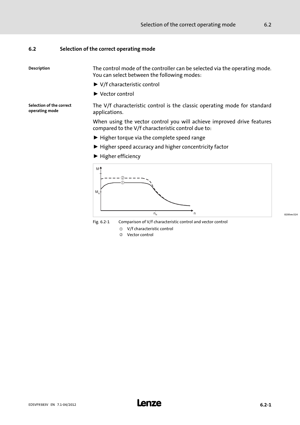 2 selection of the correct operating mode, Selection of the correct operating mode | Lenze EVF9383 User Manual | Page 123 / 458
