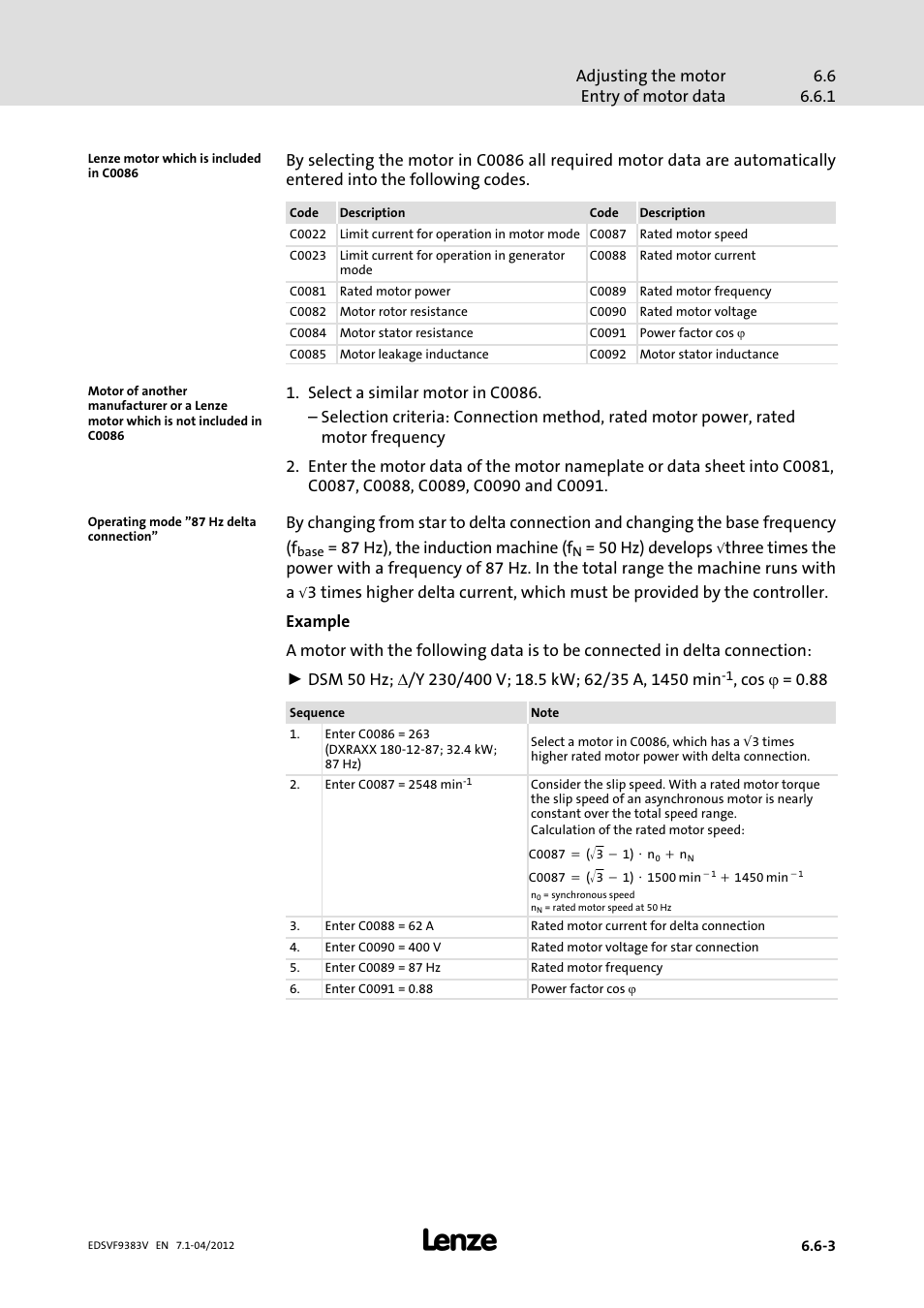 Lenze EVF9383 User Manual | Page 143 / 458