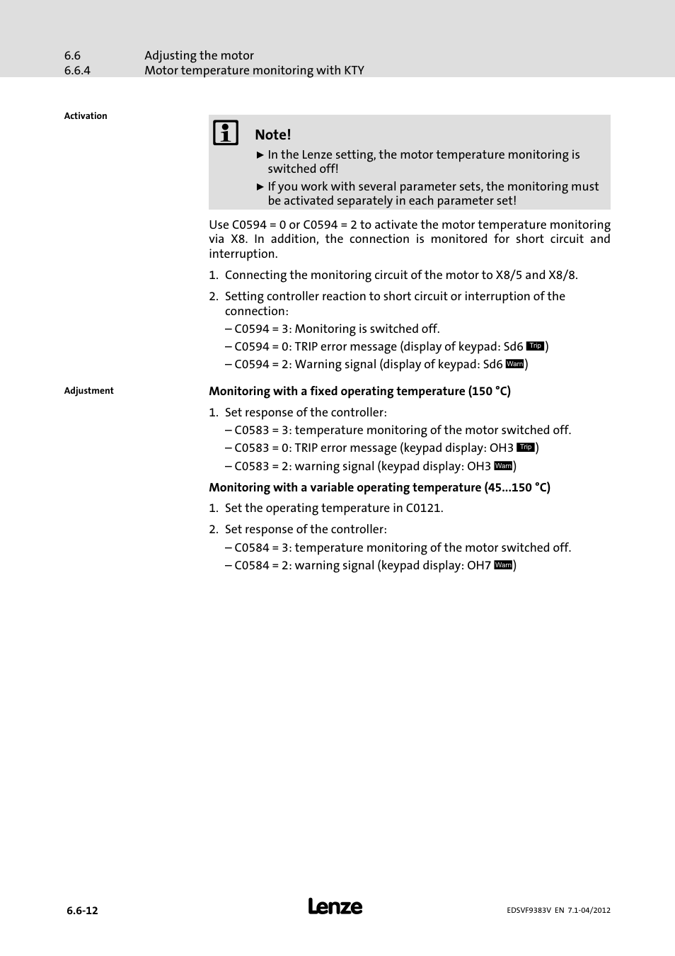 Lenze EVF9383 User Manual | Page 152 / 458