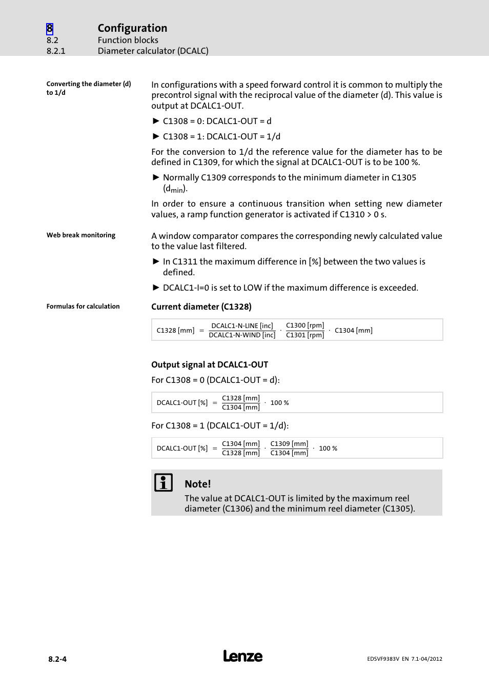 Configuration | Lenze EVF9383 User Manual | Page 220 / 458