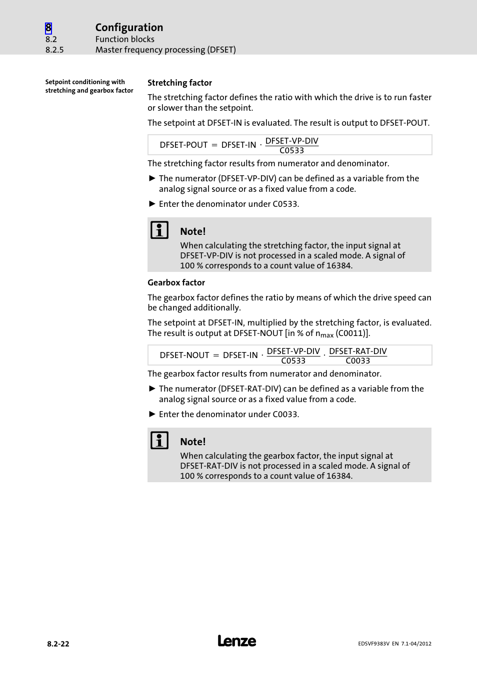 Lenze EVF9383 User Manual | Page 238 / 458