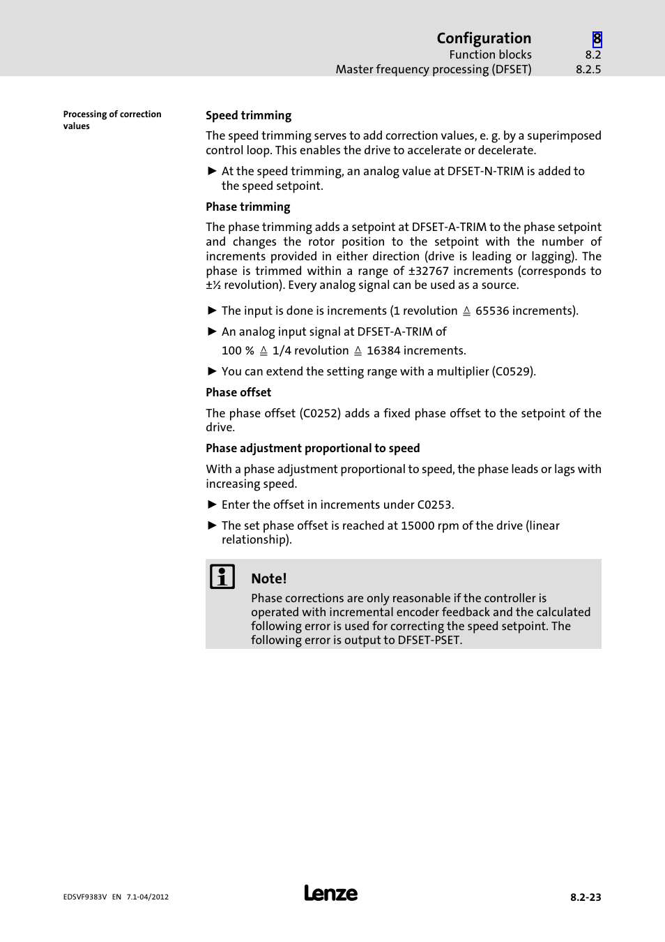 Lenze EVF9383 User Manual | Page 239 / 458