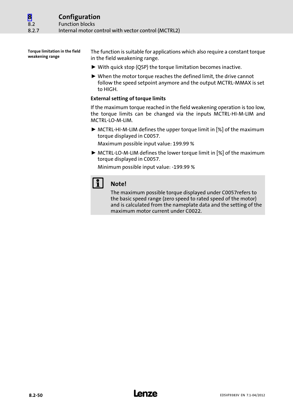 Lenze EVF9383 User Manual | Page 266 / 458