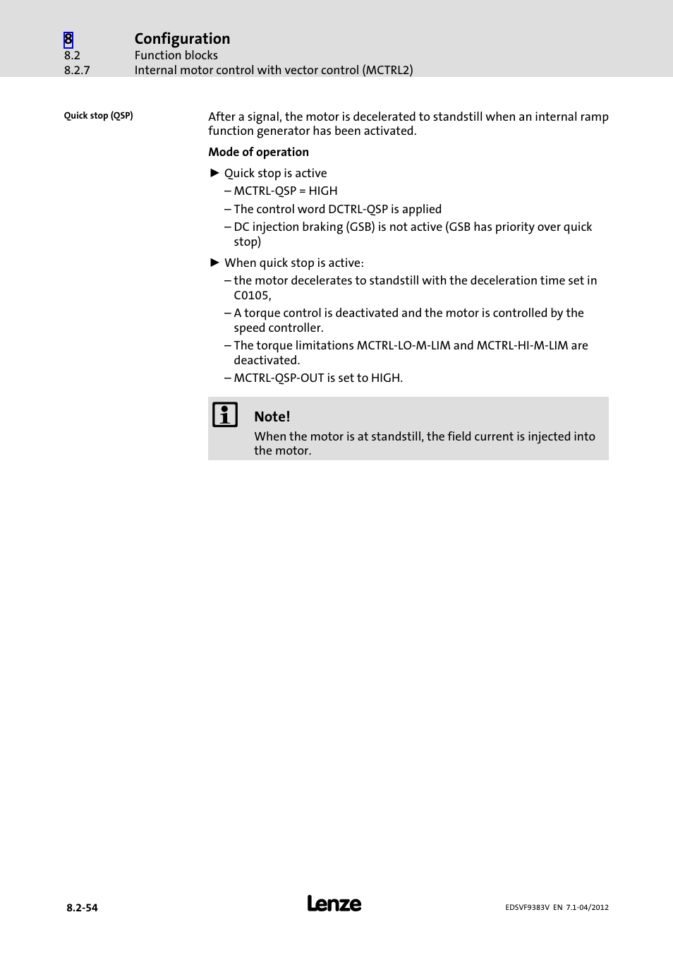 Lenze EVF9383 User Manual | Page 270 / 458
