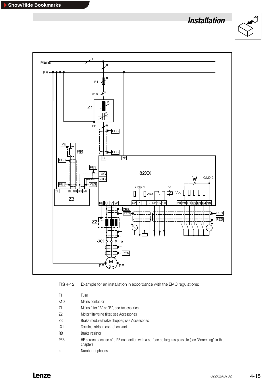 Installation | Lenze 8240 frequency inverters User Manual | Page 31 / 66