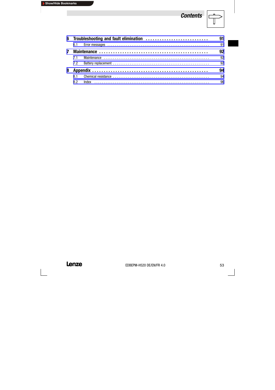 Lenze EPM-H520 User Manual | Page 53 / 148