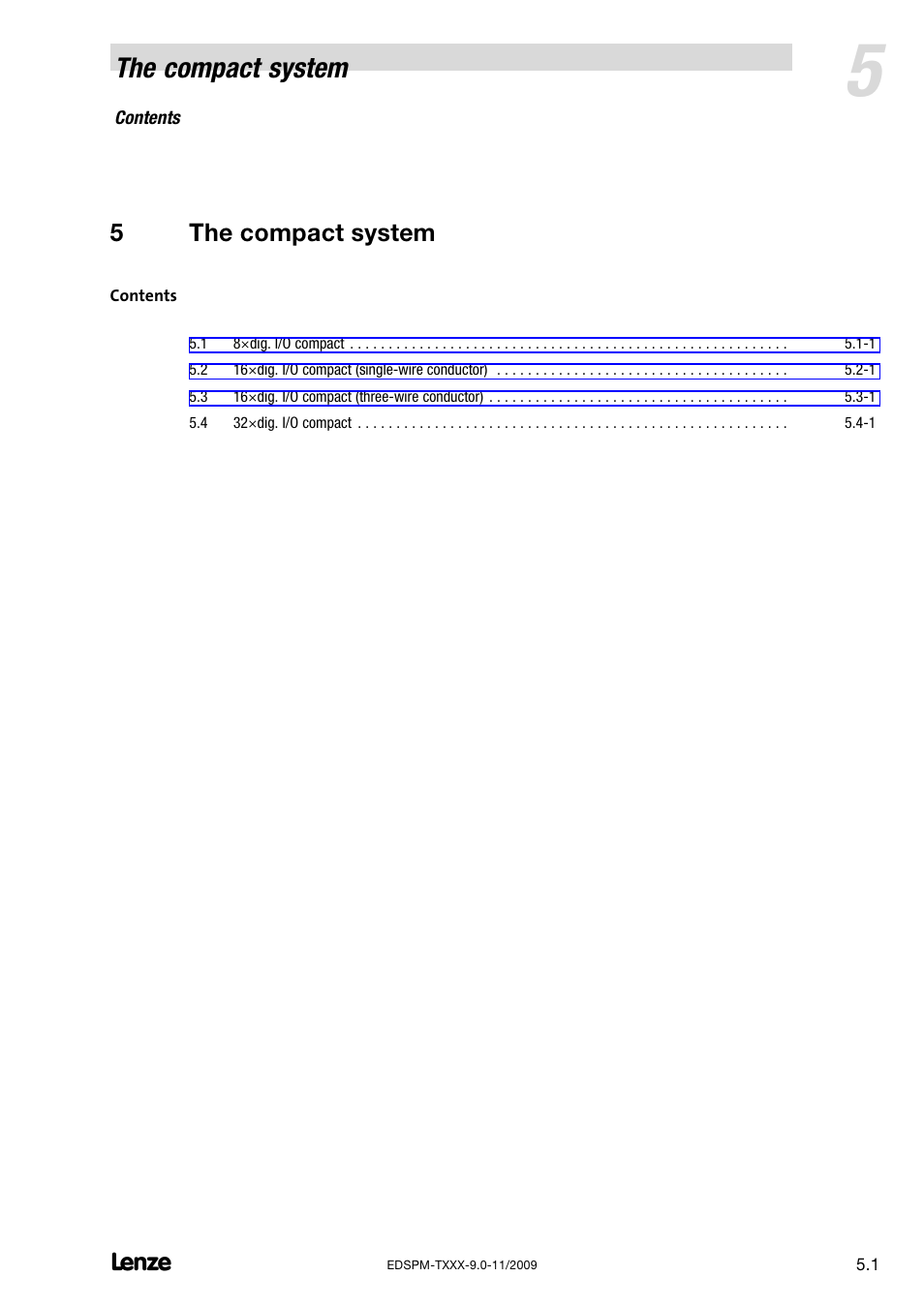 5 the compact system, The compact system, 5the compact system | Lenze EPM−T9XX Modular system User Manual | Page 113 / 544