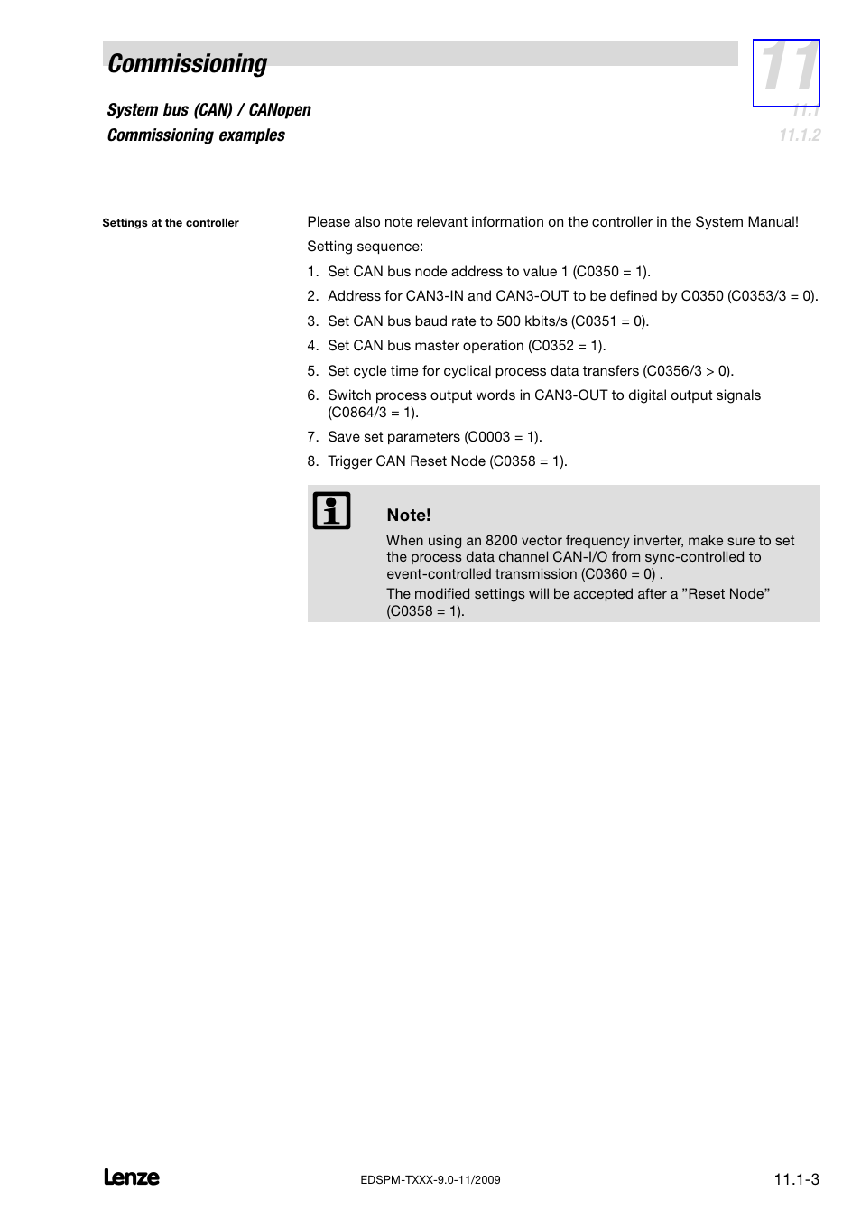 Commissioning | Lenze EPM−T9XX Modular system User Manual | Page 287 / 544