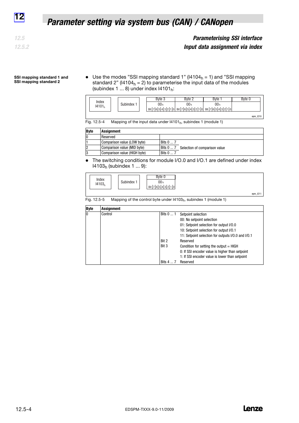 Subindex 1 ) | Lenze EPM−T9XX Modular system User Manual | Page 380 / 544