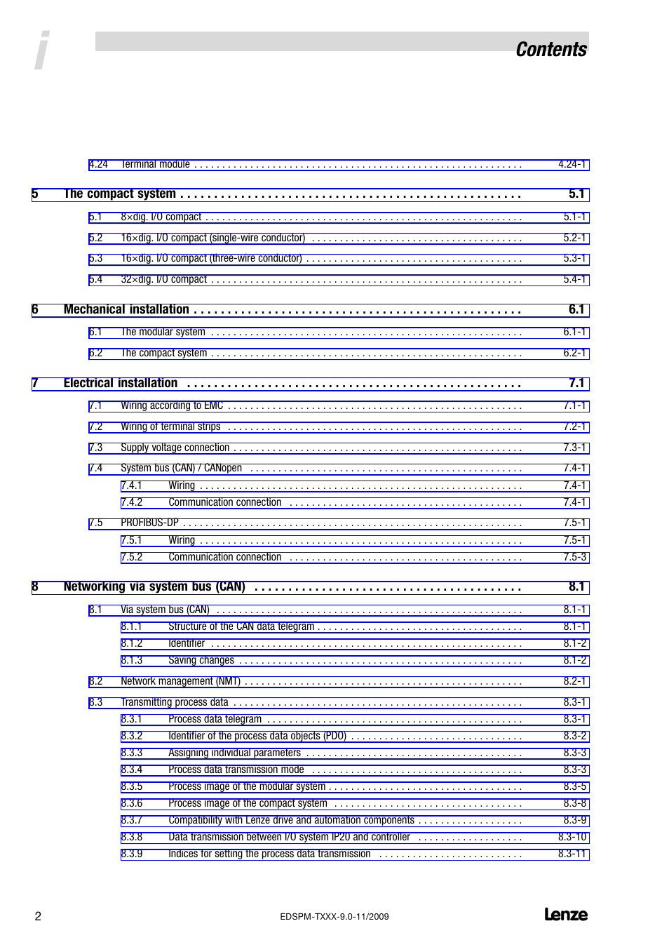 Lenze EPM−T9XX Modular system User Manual | Page 4 / 544