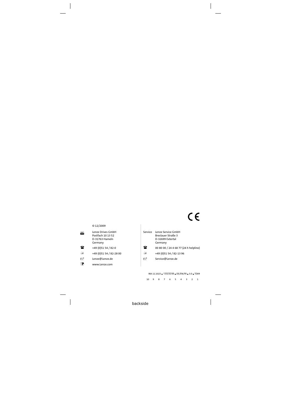 Lenze 11.218 Variable speed pulleys User Manual | Page 26 / 26