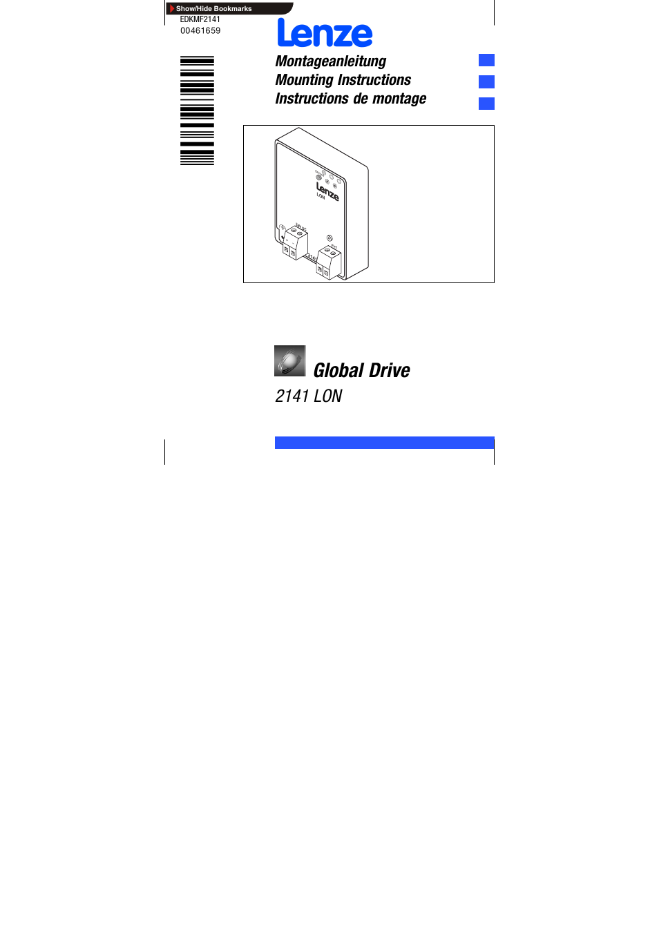 Lenze EMF2141IB 2141 LON User Manual | 62 pages
