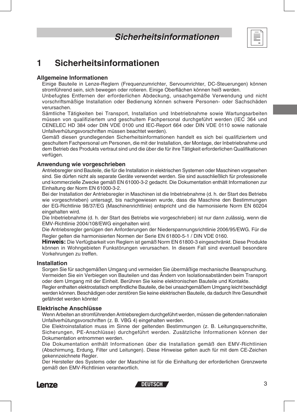 Lenze ETMD Tmd frequency inverter User Manual | Page 26 / 114