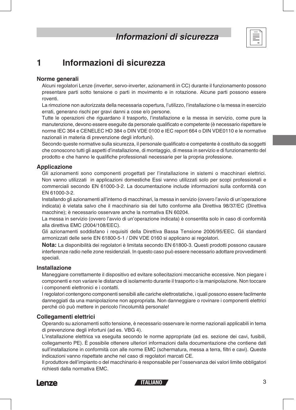 Lenze ETMD Tmd frequency inverter User Manual | Page 72 / 114
