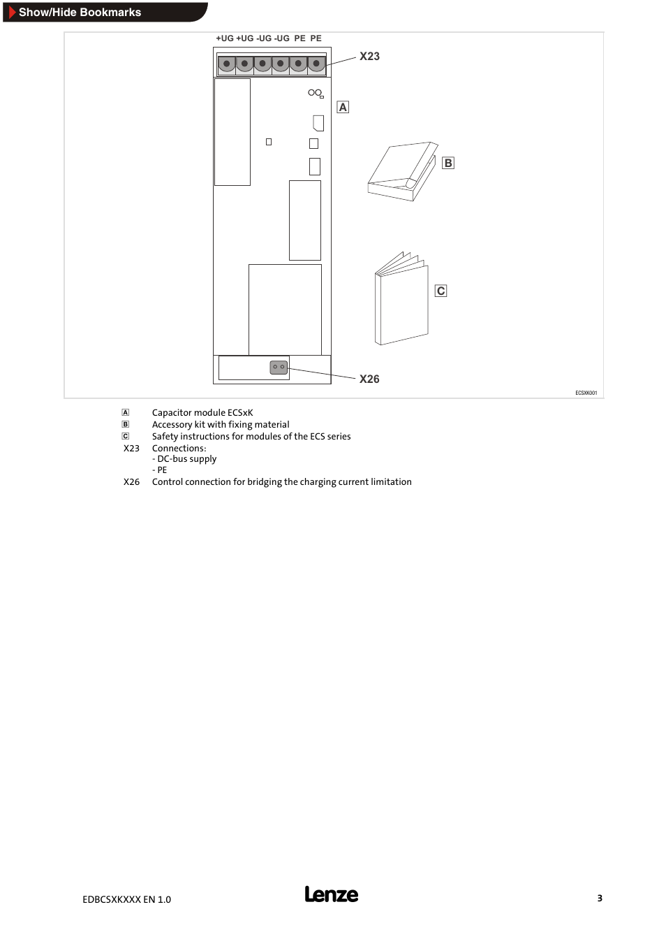 Lenze ECSxK series User Manual | Page 3 / 40