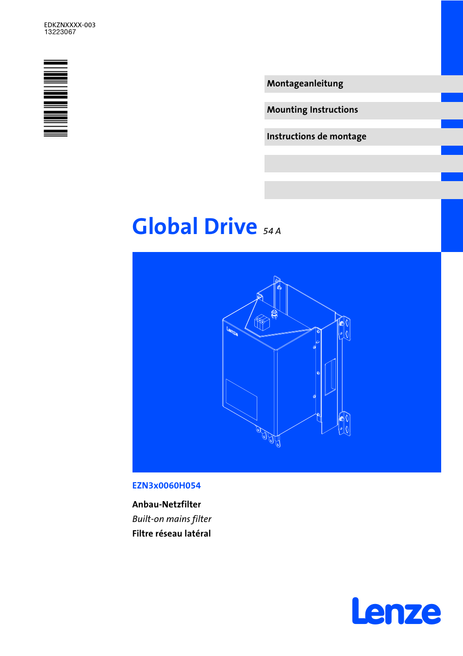 Lenze EZN3x0060H054 User Manual | 58 pages