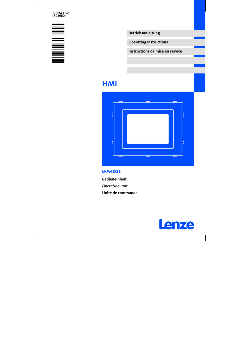 Lenze EPM-H521 User Manual | 136 pages