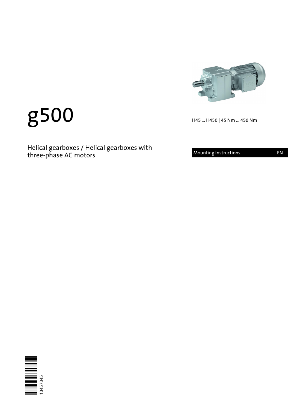 Lenze g500-H helical gearbox User Manual | 32 pages