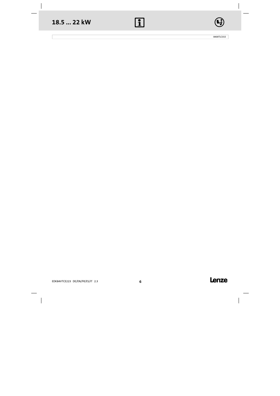 Lenze E84AVTCExxxx TopLine C User Manual | Page 6 / 20