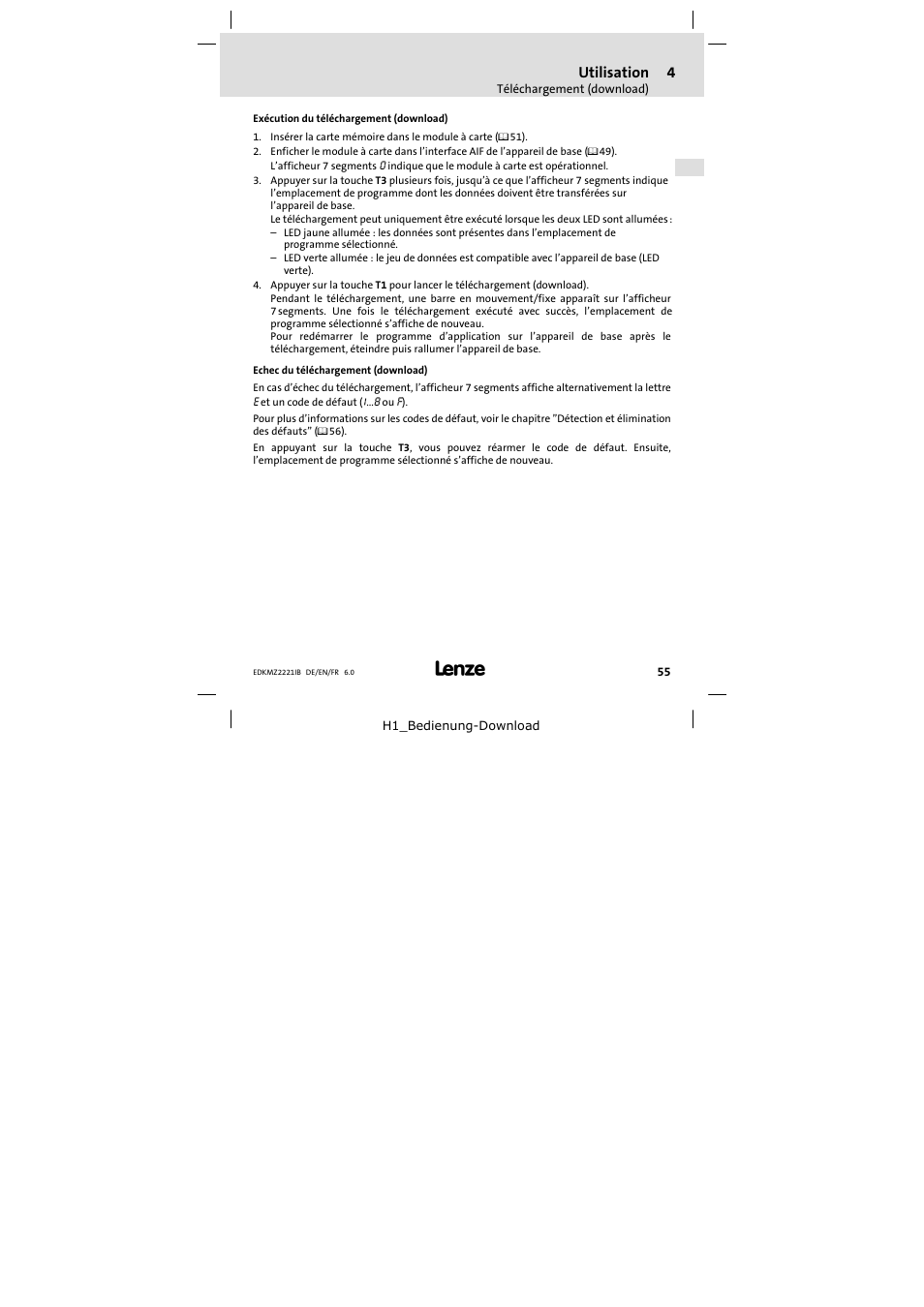 Utilisation | Lenze EMZ2221IB User Manual | Page 55 / 58