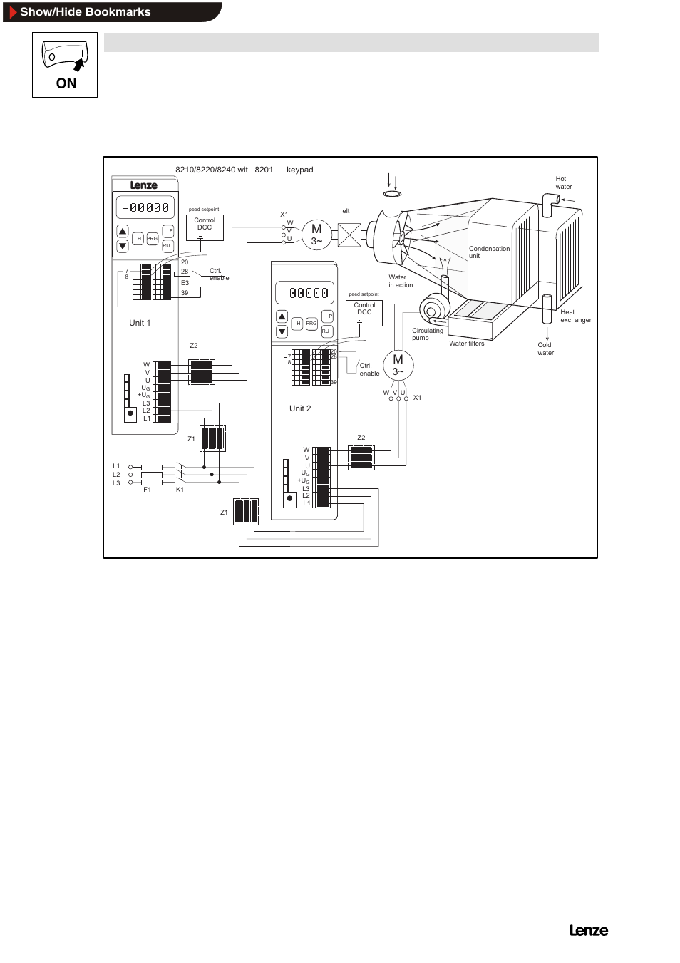 4 air conditioning system, Air conditioning system, Commissioning | Show/hide bookmarks | Lenze 8200 Frequency inverters User Manual | Page 131 / 311