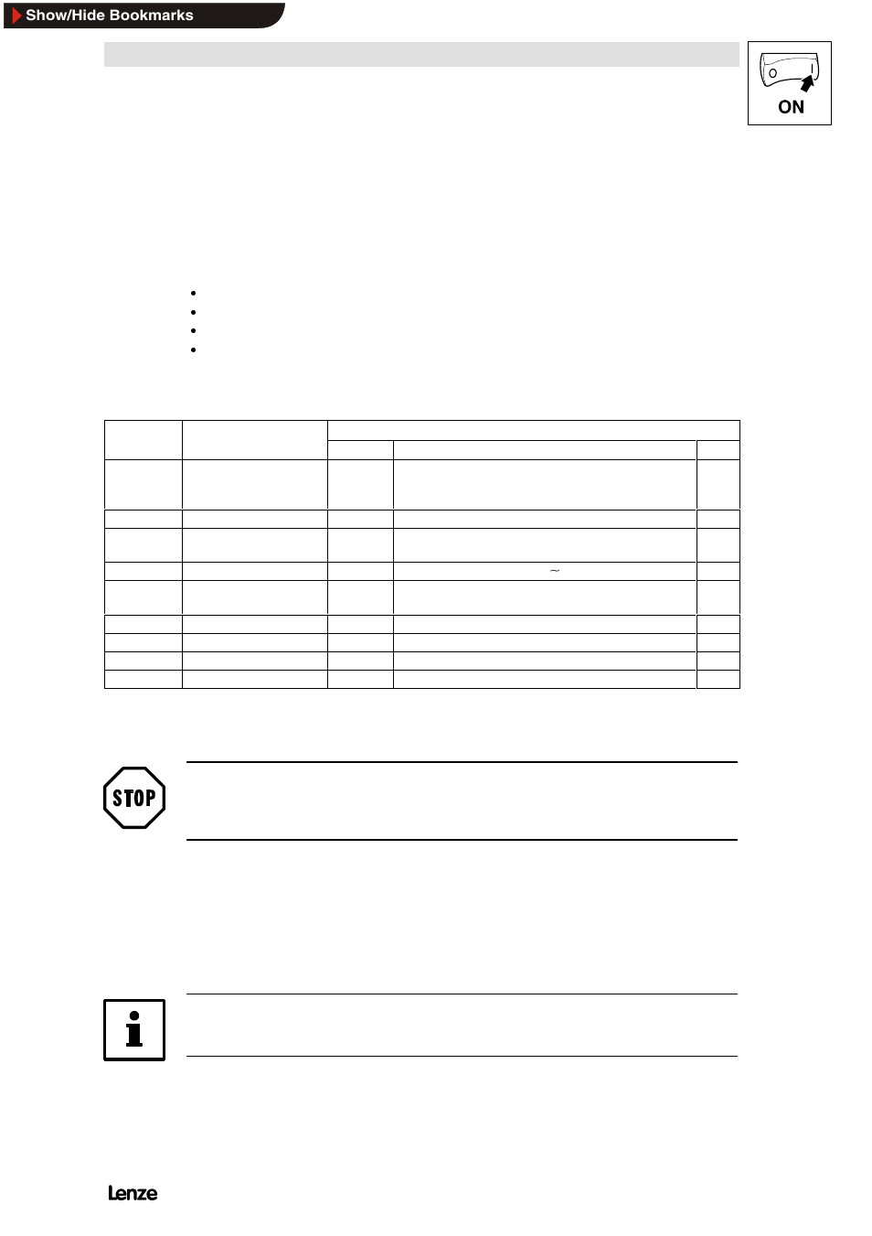 Commissioning, Stop, Code settings for unit 1 | Procedure for setting skip frequencies | Lenze 8200 Frequency inverters User Manual | Page 132 / 311