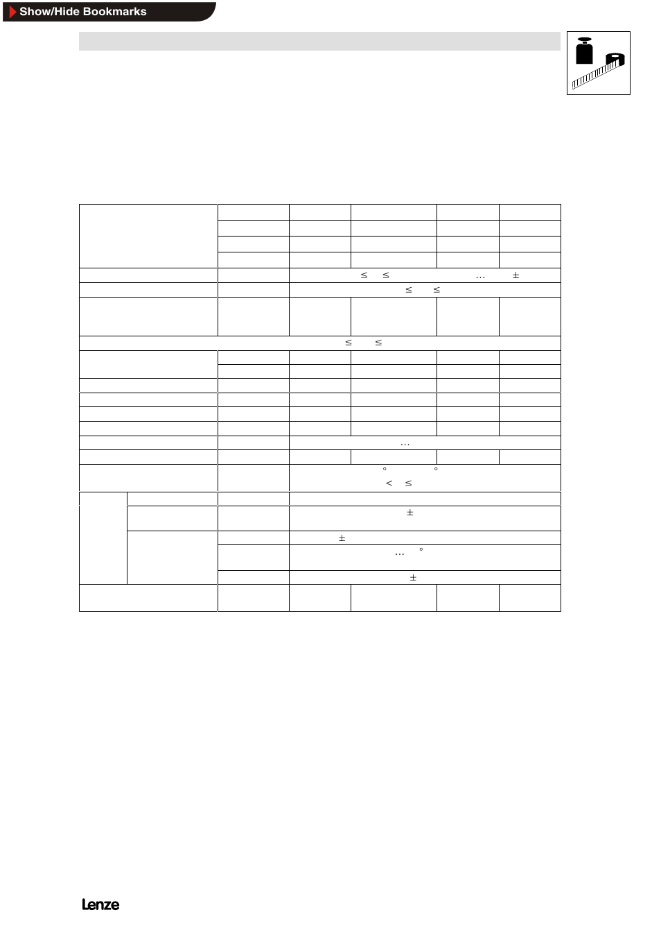 4 rated data (operation with 150 %overload), 1 types 8201 to 8204, Rated data (operation with 150 % overload) | Types 8201 to 8204, Technical data, 4 rated data | Lenze 8200 Frequency inverters User Manual | Page 37 / 311