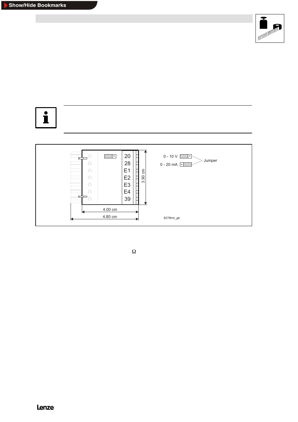 8 dimensions, 1 analog plug-in module, Dimensions | Analog plug-in module, Technical data | Lenze 8200 Frequency inverters User Manual | Page 57 / 311