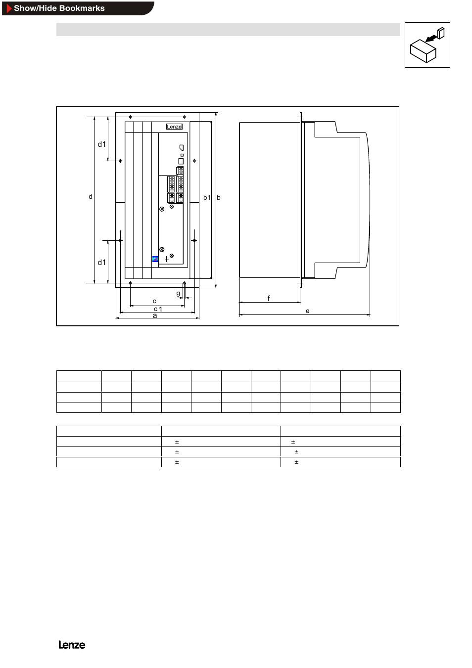 3 types 8241 to 8246, Types 8241 to 8246, Installation | Lenze 8200 Frequency inverters User Manual | Page 70 / 311